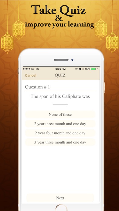 How to cancel & delete Hazrat Abu Bakar Siddique R.A Biography Quiz Quote from iphone & ipad 3