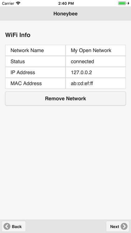 Honeybee Wifi Config