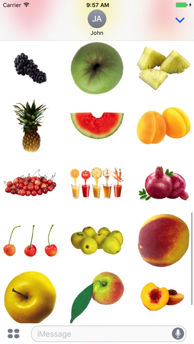 Fruits Pack for iMessage screenshot 2