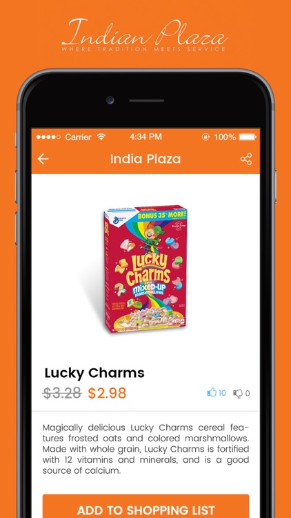 INDIAN PLAZA_SHOPPING LIST