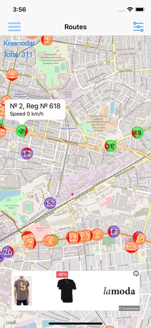 Routes online map