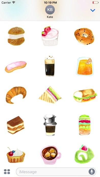 Watercolor Yummy Cafe Food screenshot 2