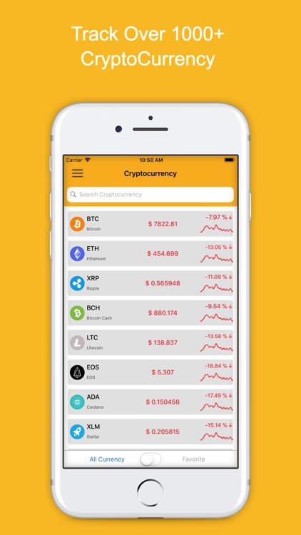 CryptoCurrency - Live Tracking