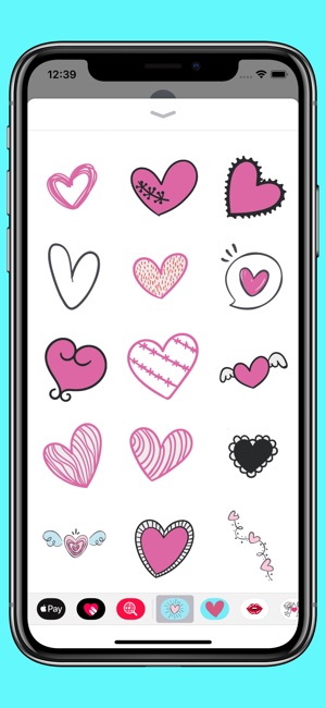 Hand drawn valentine hearts(圖5)-速報App