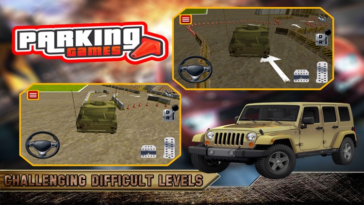 3D Military Jeep Parking Simulator Game