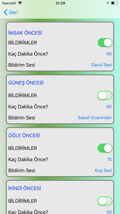 İmsakiyeli Ezan Vakti