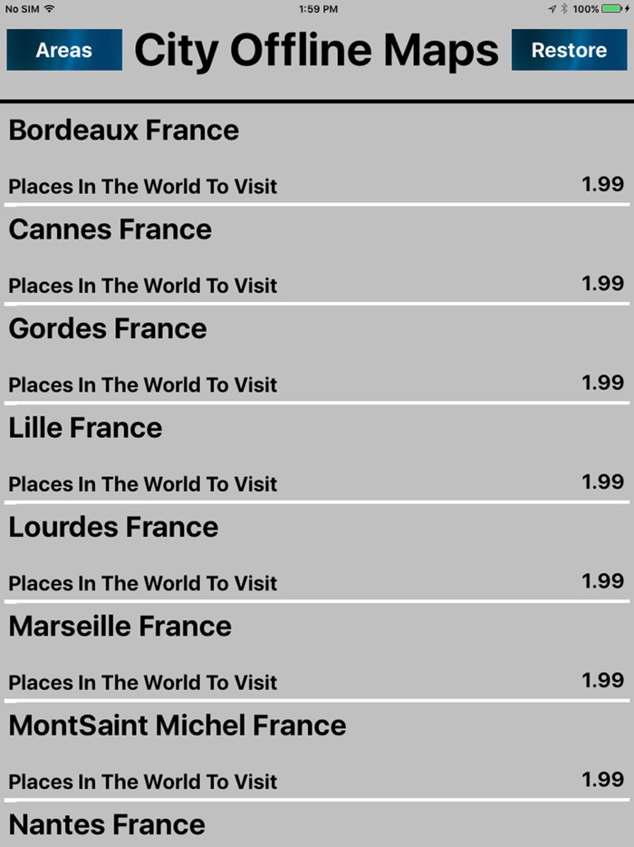 Offline Travel Maps of world