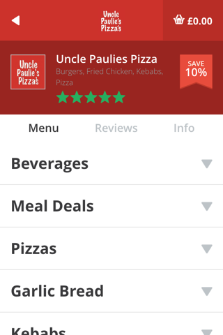 Uncle Paulies Pizza screenshot 3