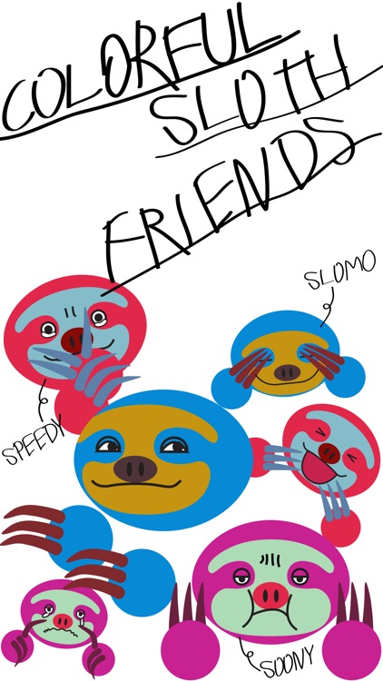 COLORFUL SLOTH FRIENDS