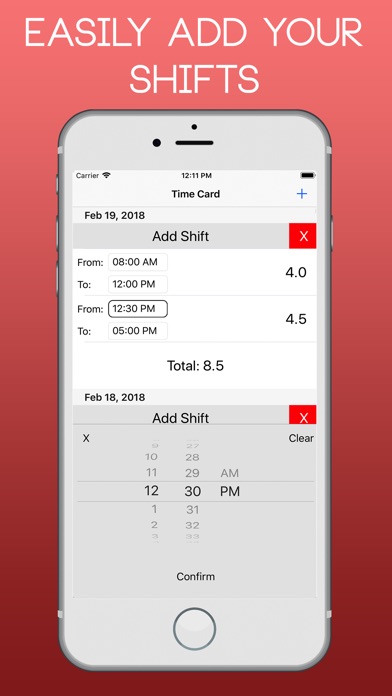 Time Card App - Track Hours screenshot 2