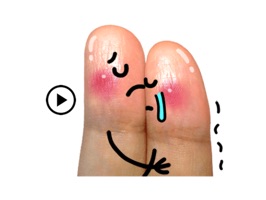 Animated Funny Fingers Sticker