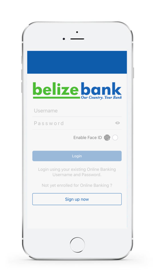 Belize Bank Mobile Banking On The Screenshots