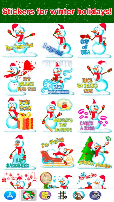 Snowman - Winter cute stickers screenshot 2