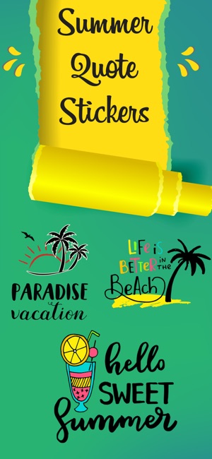 Hot Summer Quote Stickers