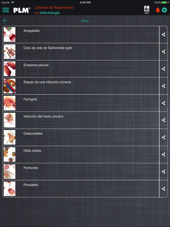 PLM Criterios Tratamiento Infectología for iPad screenshot-3