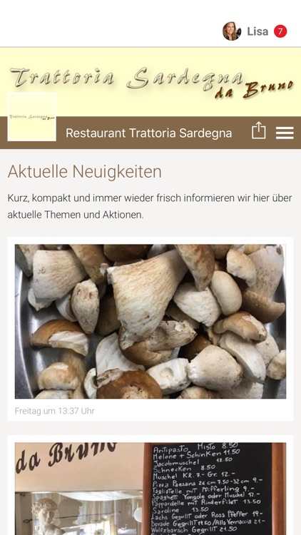 Restaurant Trattoria Sardegna