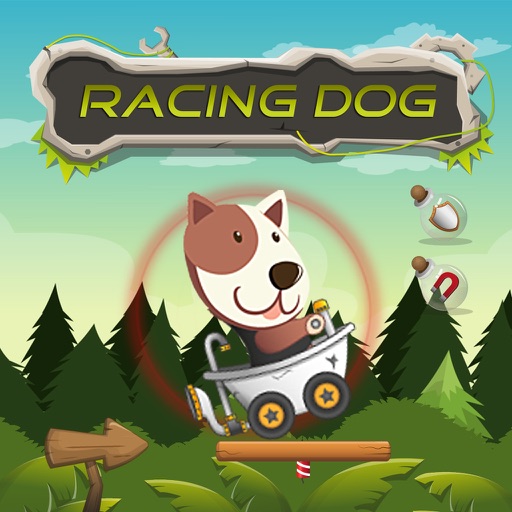 Racing Dog Avoiding Obstacles by Lesley Navarro