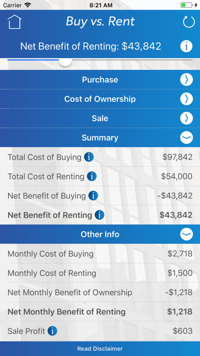 How to cancel & delete Buy vs. Rent Calculator from iphone & ipad 1
