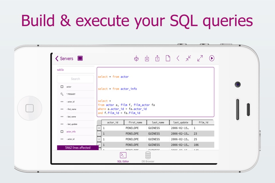 Commit : A modern MySQL client screenshot 2