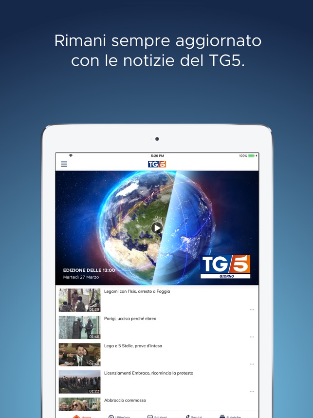 scarica tg5 mediaset