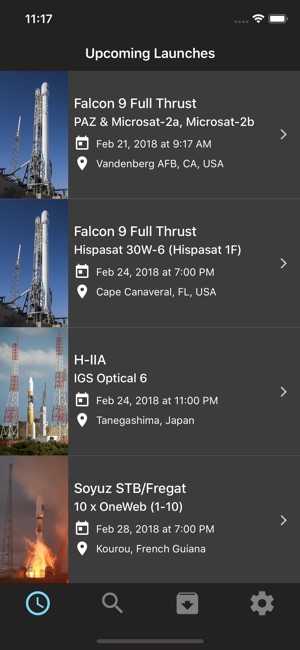 Liftoff: Launch Schedule