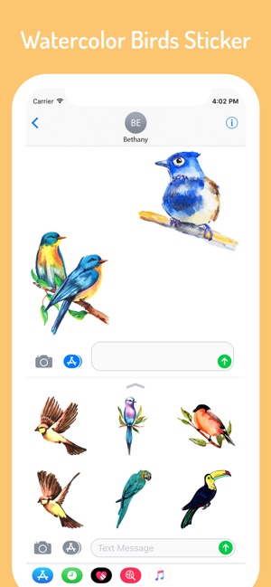 Watercolor Lovely Birds Sticke(圖4)-速報App