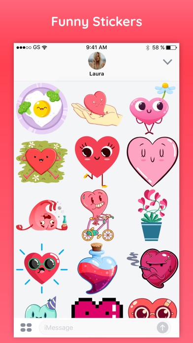 Hearts Emoji Funny Texting App screenshot 3