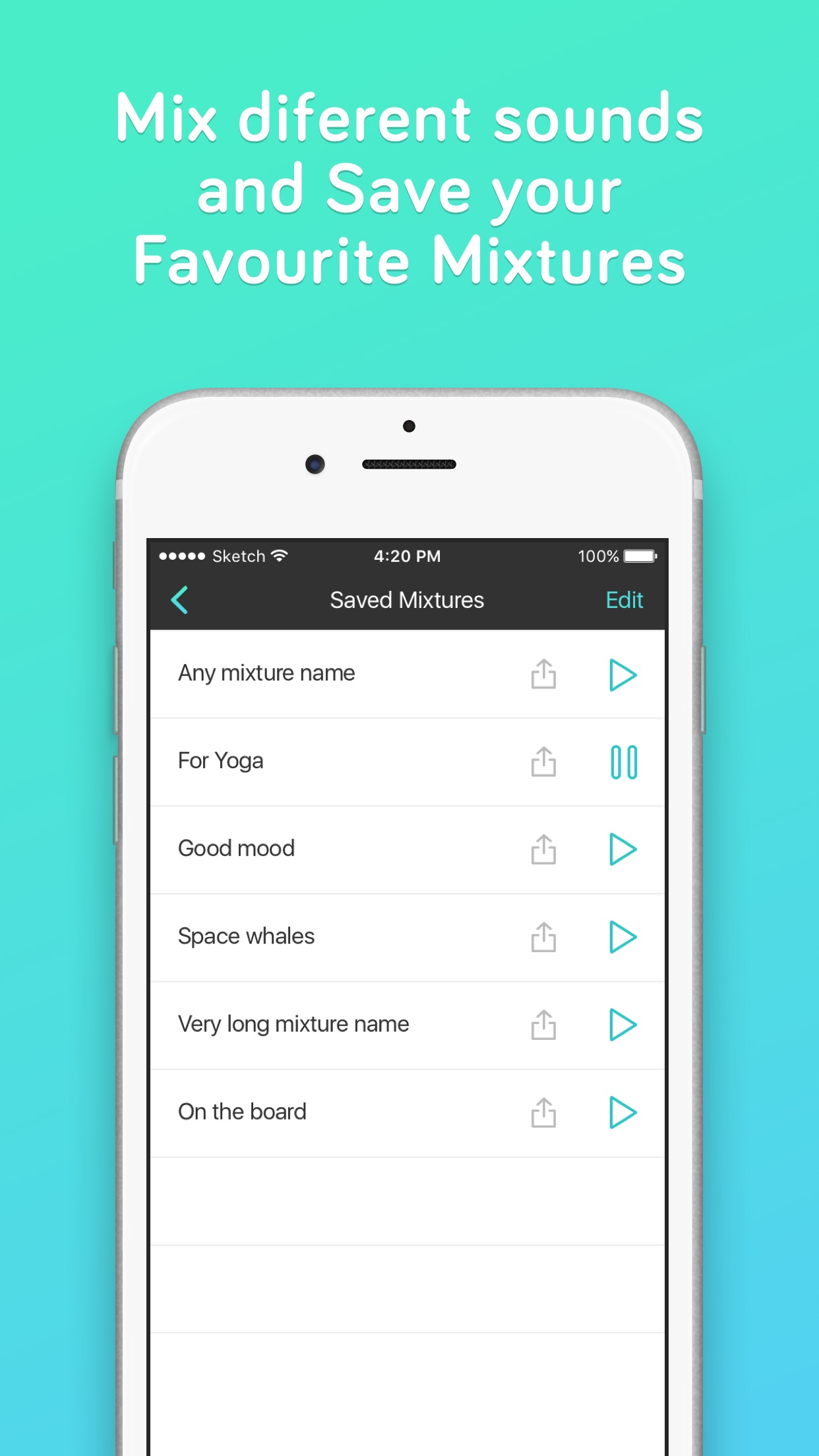 Screenshot do app Noizio — focus, relax, sleep