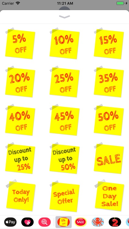 Sticky Note Discount Stickers