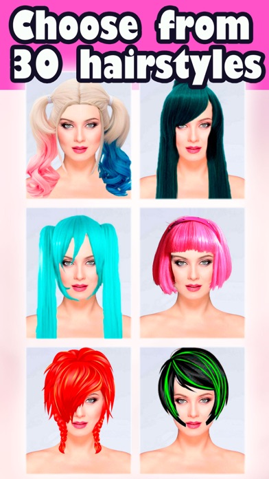 Anime hair color change salon screenshot 2
