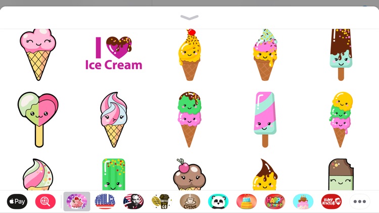 Ice Cream Funny Emoji Sticker screenshot-3