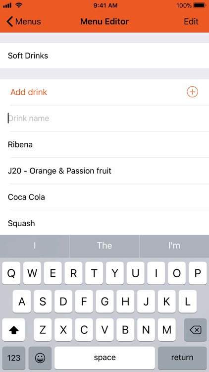Drinks Menu