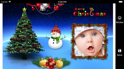 Christmas Photo Frame + Wishes screenshot 2