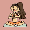 Happy Yoga Girl Stickers