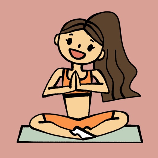 Happy Yoga Girl Stickers