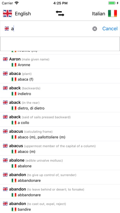 Italian Dictionary - English screenshot 4