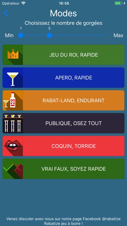 Rabatize jeu à boire