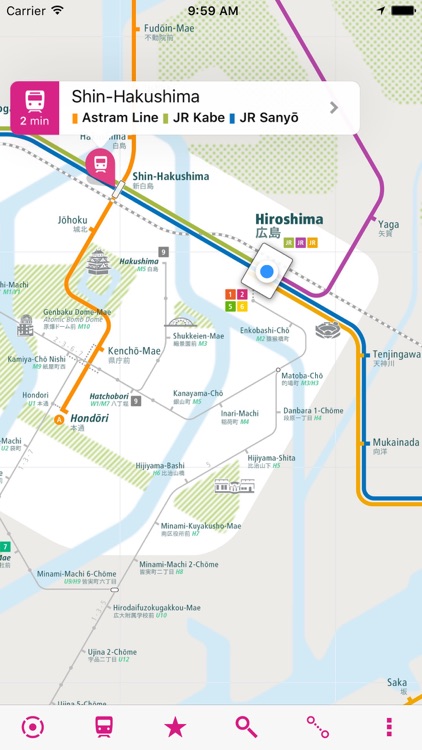 Hiroshima Rail Map Lite