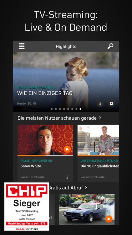 Zattoo TV Streaming screenshot-0