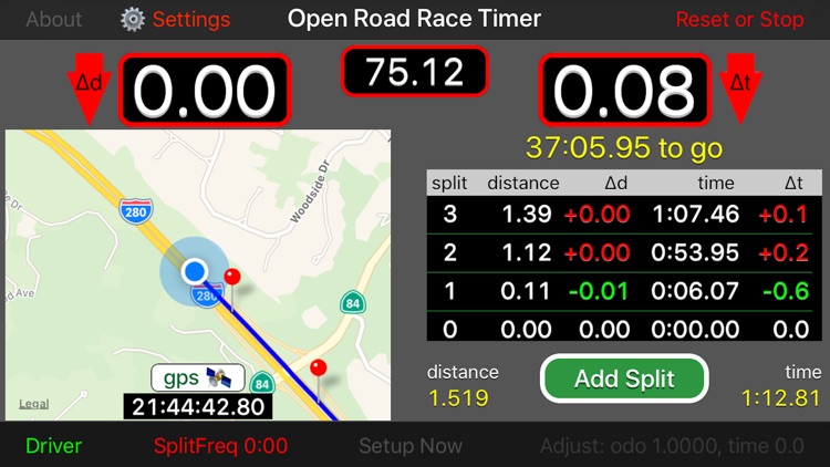 Open Road Race Timer