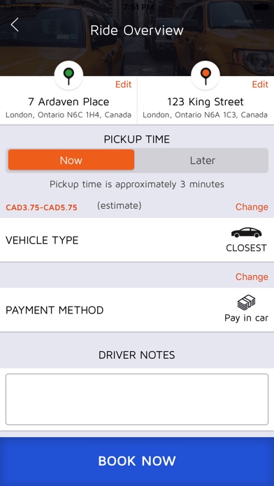 U-Need-A Cab screenshot 3