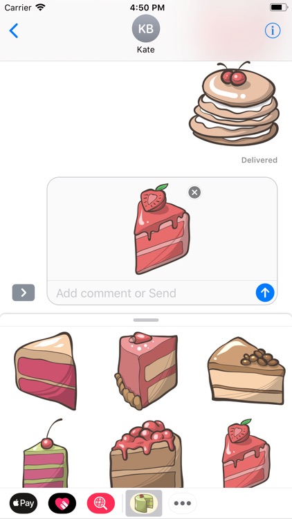 Cartoon Handmade Cake Sticker