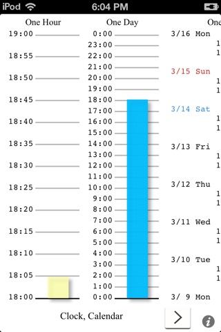 Bar Clock 2  -  Bar chart style clock, calendar screenshot 2