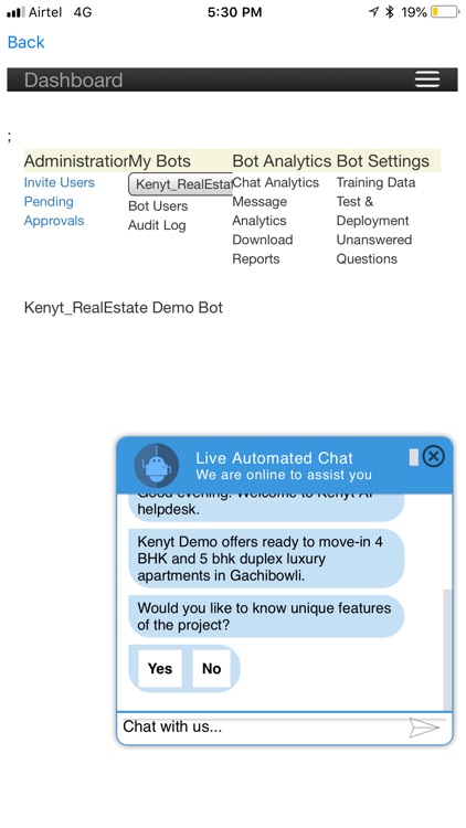 Kenyt.AI Dashboard