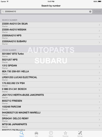 Скриншот из Autoparts for Subaru