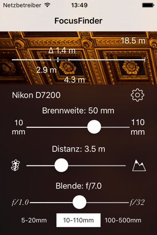 FF: Depth of Field Calculator screenshot 2