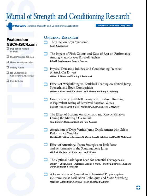 The Journal of Strength & Conditioning Research