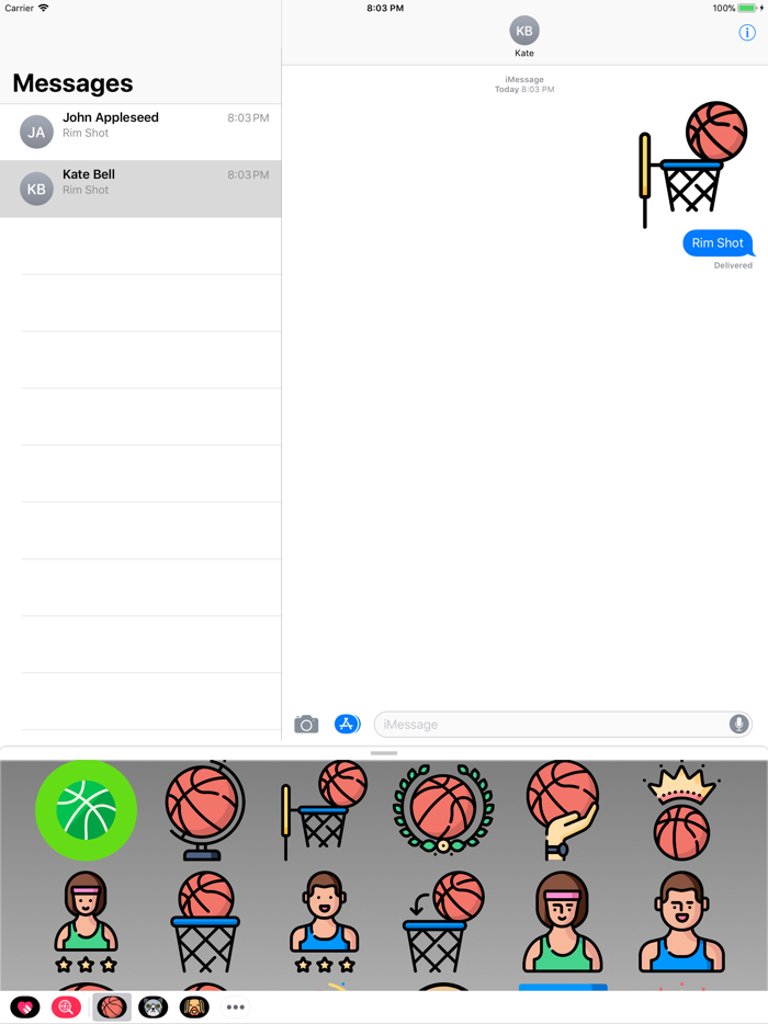 HD Basketball Stickers
