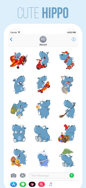 Cute Hippo Stickers(圖1)-速報App