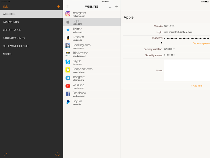 Tresor - password manager